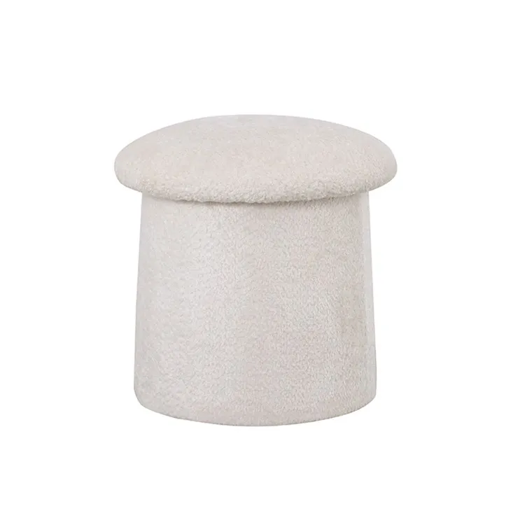 שרפרף פרווה לבן עגול